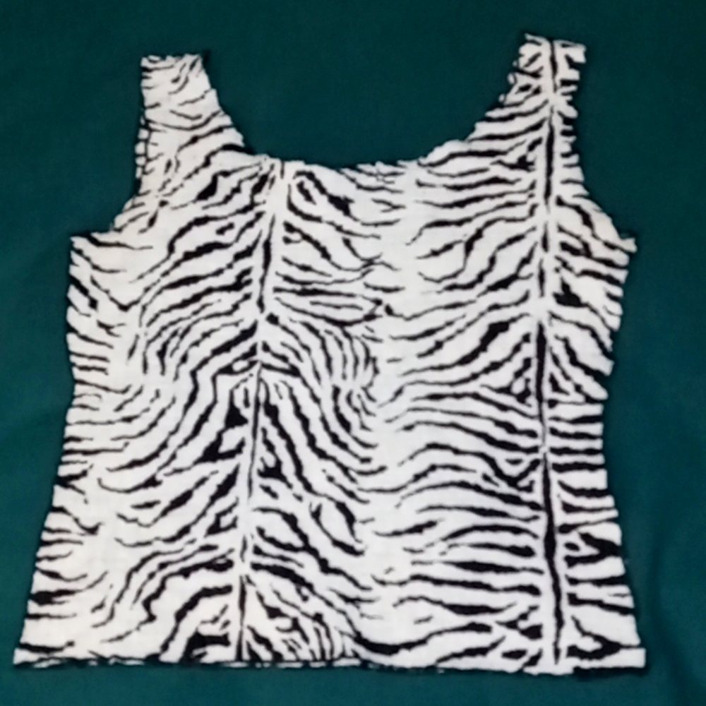 Zebra-print tank top